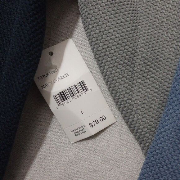 Tahari Men's Large Pullover NEW WITH TAGS Long Sleeve 1/4 Zip 100% Polyester - Picture 3 of 10